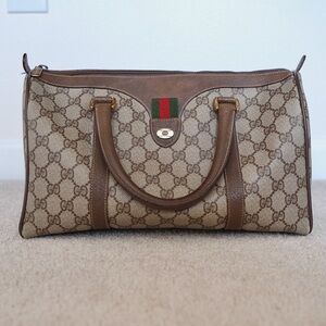 1980’s Vintage Brown Leather Gucci Handbag